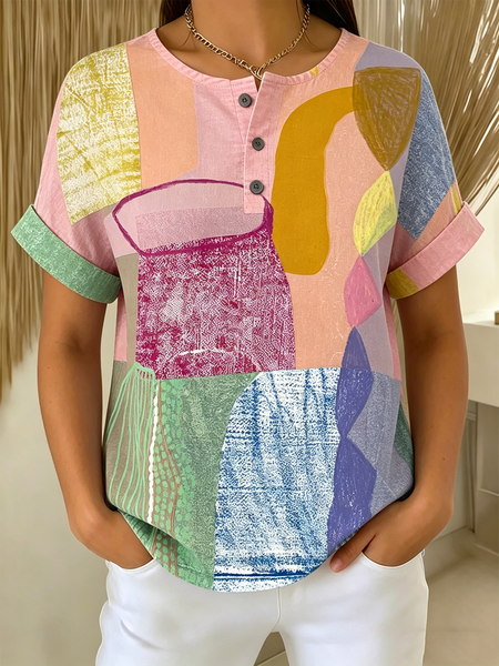 Vintage Geometric Short Sleeve T-shirt