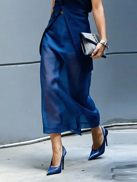 Urban Slit Plain Midi Skirt