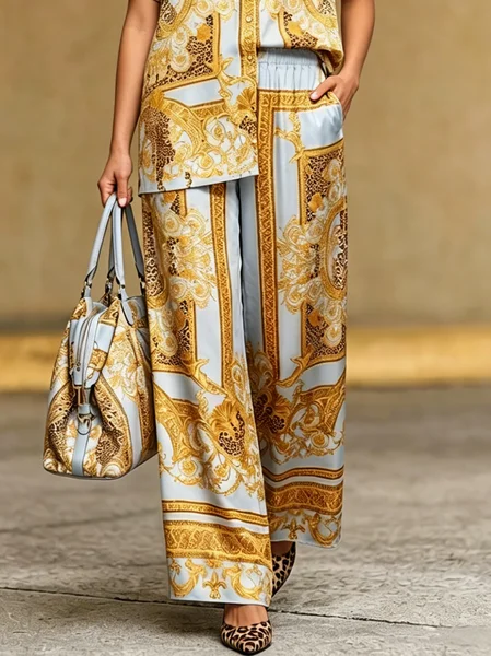 Urban Ethnic Printing Straight Pants
