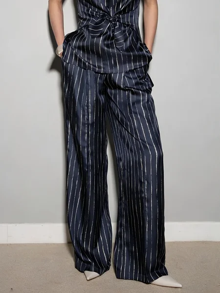 Urban Striped Straight Pants