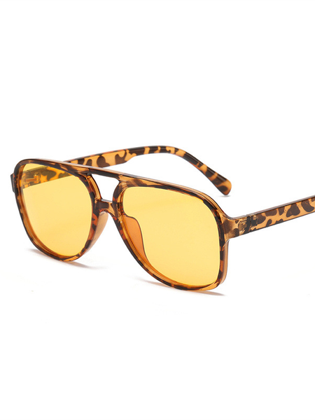 Casual Color Block Leopard Sunglasses