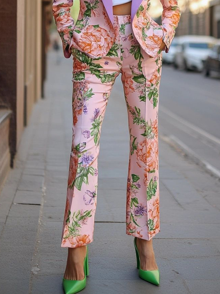 Urban Floral Straight Pants