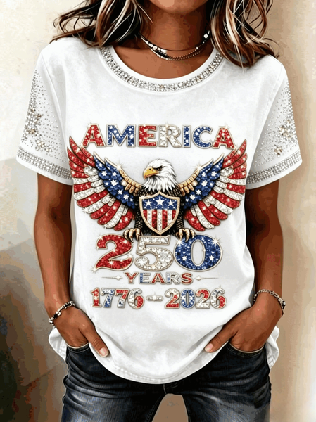 Casual 3D Printing Crew Neck Short Sleeve T-shirt