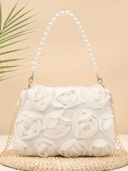 Elegant 3D Floral Clutch Bag