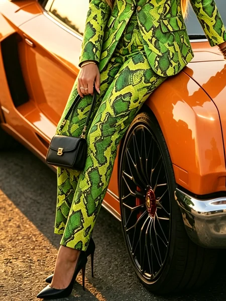 Urban Snakeskin Straight Pants