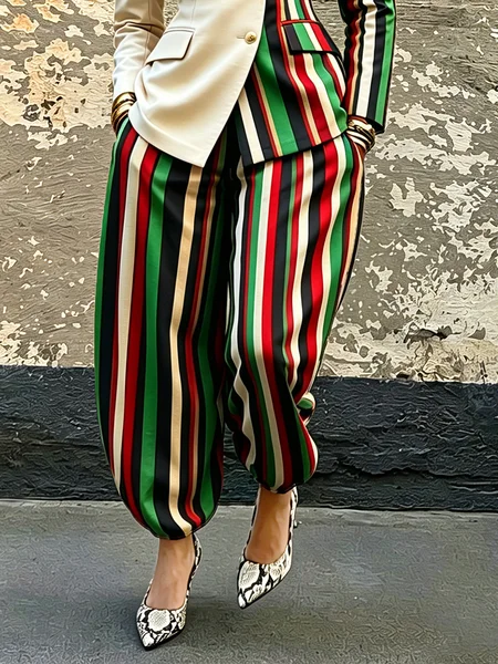 Urban Striped Printing Bloomers 1 Urban Striped Printing Bloomers