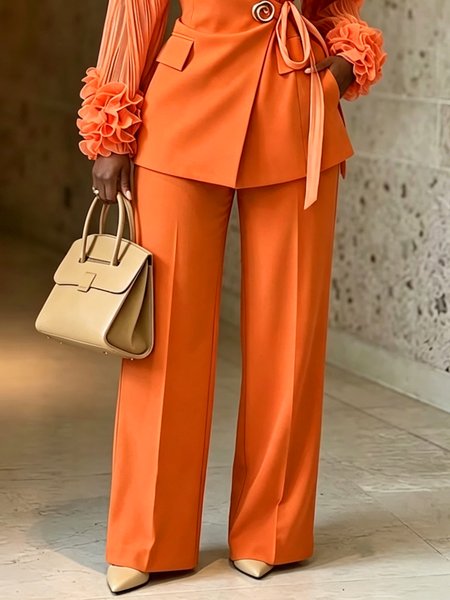 Urban Geometric Wide Leg Pants