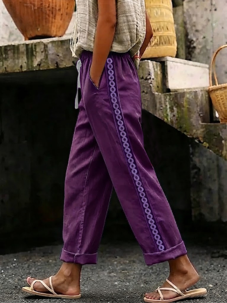 Women Abstract Long Pants Casual Spring/Fall Trousers
