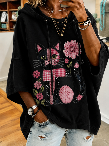 Casual Hoodie Floral Hoodie