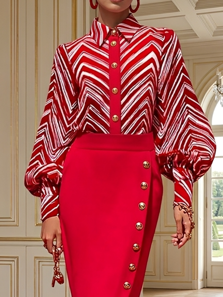 Urban Geometric Shirt Collar Shirt Urban Geometric Shirt Collar Shirt