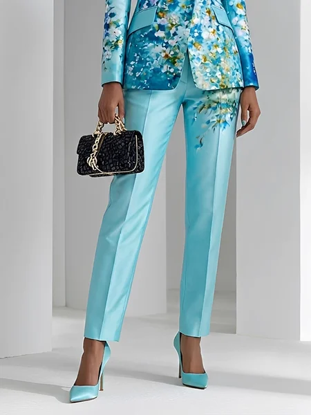 Regular Fit Urban Floral Straight Pants