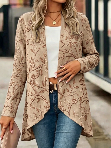 Women Floral Cover Up Vintage Spring/Fall Lightweight Cardigan