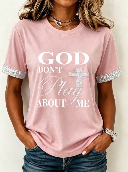 Women Floral Short Sleeve Tee T-shirt Crew Neck Casual Summer Top