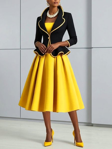 Elegant Plain Spaghetti Midi Dress 1 Elegant Plain Spaghetti Midi Dress