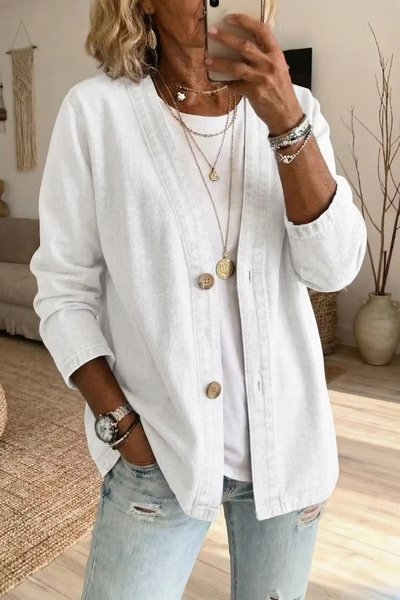 Women's Casual Denim Cardigan Jacket