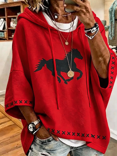 Vintage Hoodie Horse Hoodie