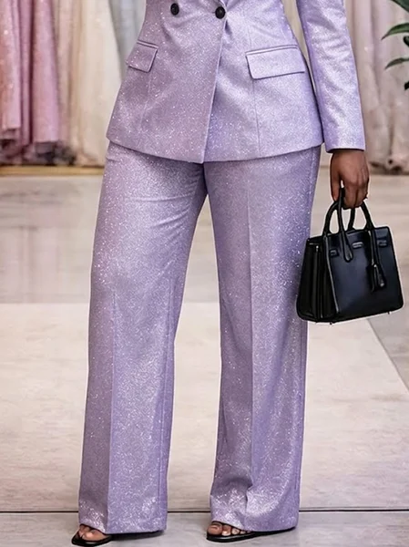 Urban Plain Flash Straight Pants