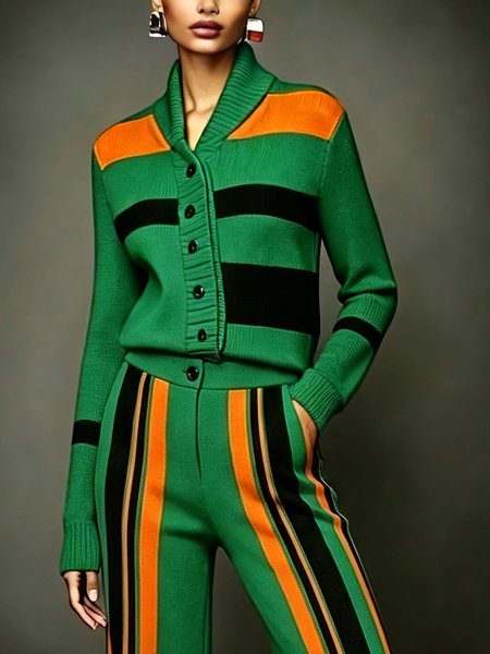Urban Color Block Sweater Cardigan 1 Urban Color Block Sweater Cardigan