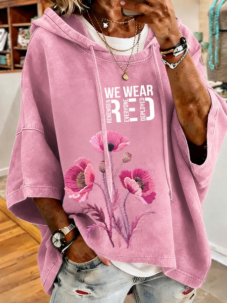Casual Hoodie Floral Hoodie