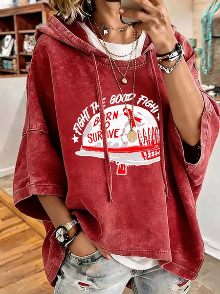 Casual Hoodie Geometric Hoodie