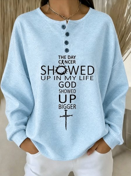 

Casual Henley Collar Plain Sweatshirt, Blue, Hoodies & Sweatshirts