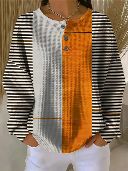 Women Abstract Crew Neck Printing Casual Spring/Fall Long Sleeve Sweatshirt