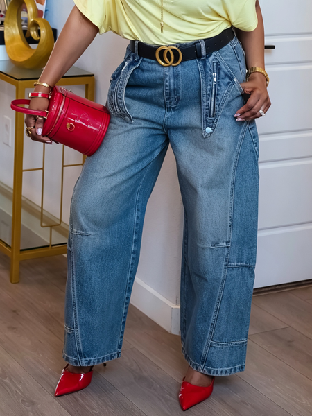 

Micro-Elasticity Urban Plain Denim Jeans, Denim blue, Jeans