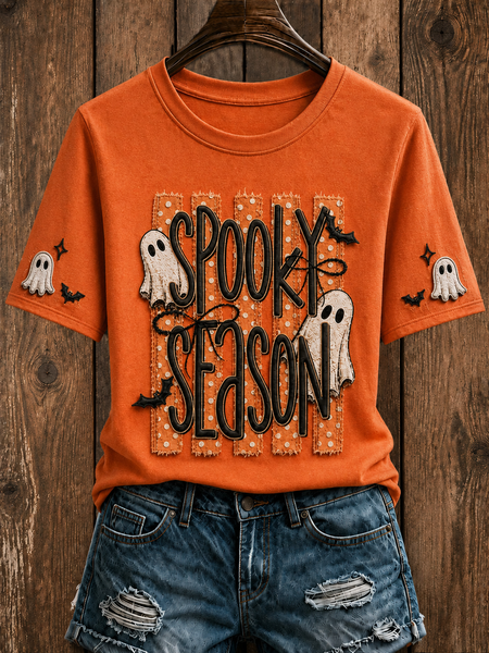 Women Text Letters Short Sleeve Tee T-shirt Crew Neck Vintage Summer Top