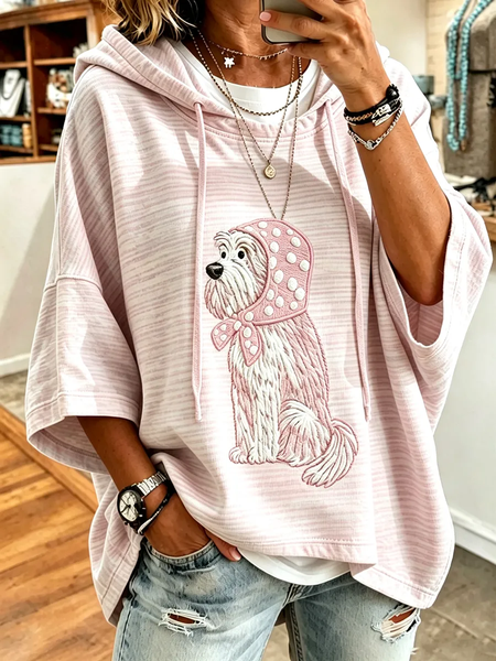 Casual Hoodie Striped Hoodie Printing