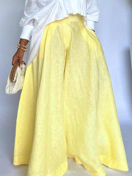 Cotton And Linen Casual Plain Distressing Wide Leg Pants 6 Cotton And Linen Casual Plain Distressing Wide Leg Pants