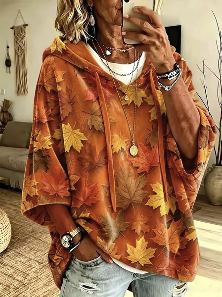 Casual Hoodie Maple Leaf Hoodie