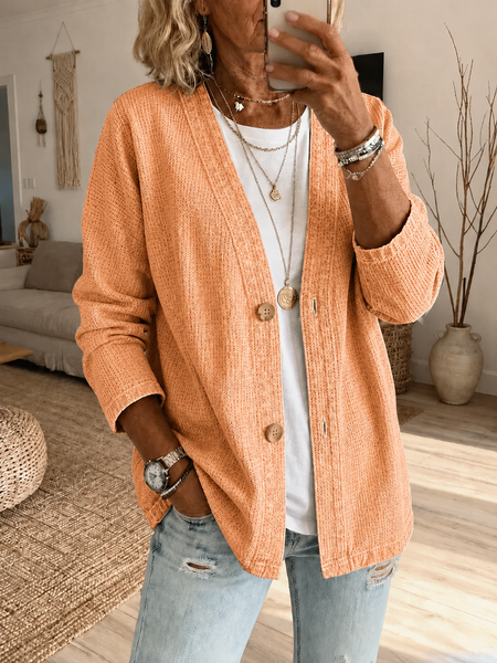 Women Abstract Geometry Printing Long Sleeve Casual Spring/Fall Jacket Outerwear