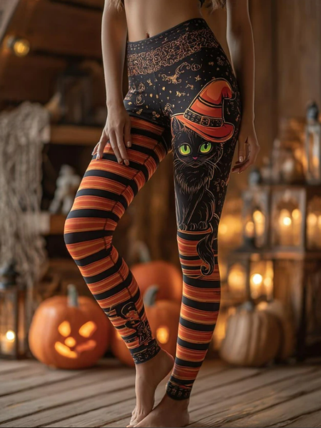 Women Geometric Casual All Season Long Leggings Trousers