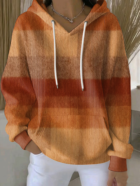 Women Abstract Printing Long Sleeve Casual Daily Spring/Fall Hoodie