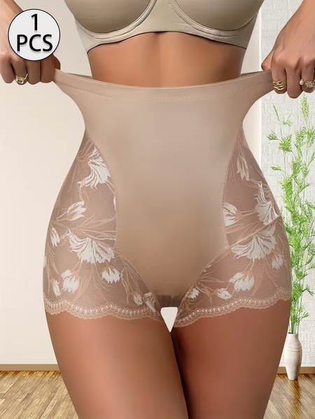 Lace Seamless Tummy Control Shaping and Body Shaping Shorts, Breathable Cotton Crotch, Slimming and Butt Lifting Shorts