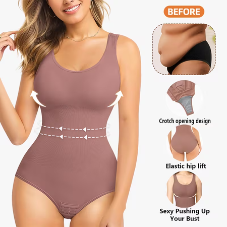 Waist-cinching, tummy-flattening, butt-lifting, body-shaping, slimming, and butt-curling bodysuit