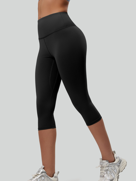 JustFashionNow Plain Sports Split Joint Tight Yoga Pants
