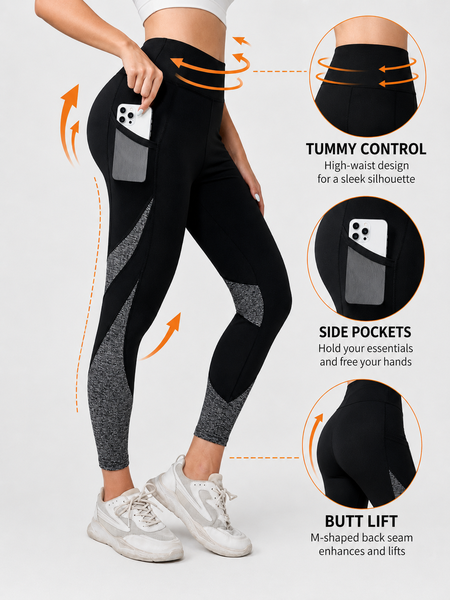 Tight Casual Contrast Stitching Yoga Pants