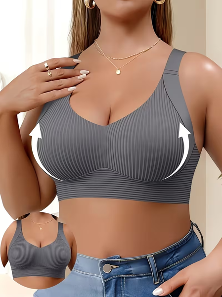 Seamless, breathable, supportive, sweat-wicking, shaping, comfortable, and side-support bra