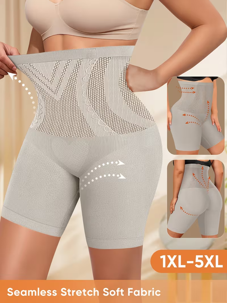 High-waisted seamless tummy control and butt lifting elastic shapewear pants