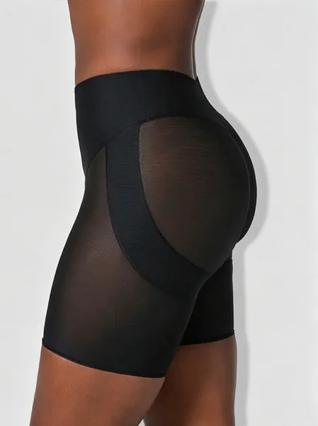 High Waist Mesh Butt Lifter Compression Shaper Shorts