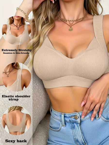Women's seamless bra with push-up, lift, side boob reduction, and anti-sagging properties - wire-free bra