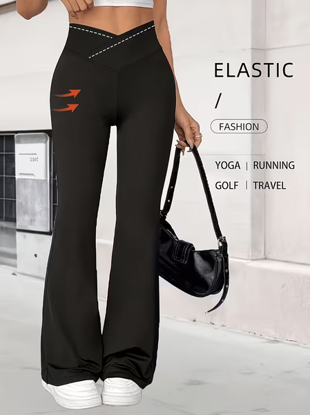 Women's high-waisted tummy control leggings stretch sports pants