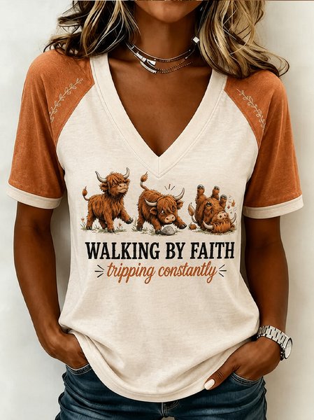 Women Text Letters Short Sleeve Tee T-shirt Crew Neck Casual Summer Top