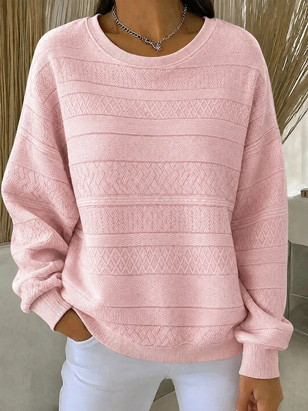 Women Abstract Crew Neck Printing Casual Spring/Fall Long Sleeve Sweatshirt