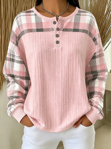 Women Abstract Crew Neck Printing Casual Spring/Fall Long Sleeve Sweatshirt