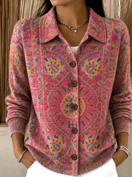 Vintage Floral Knit Top