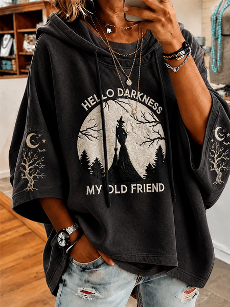 Casual Halloween Hoodie Half Sleeve Hoodie