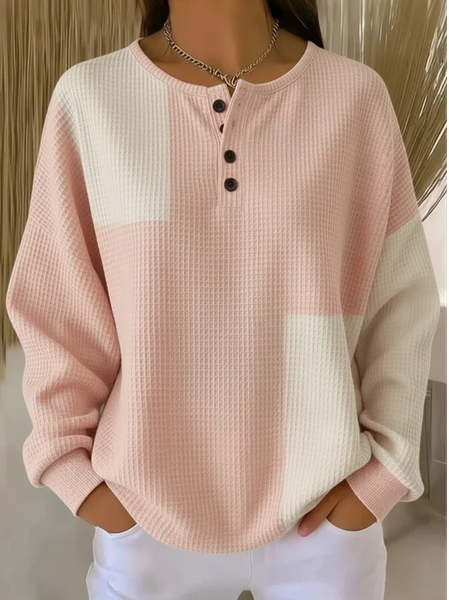 Casual Abstract Crew Neck Long Sleeve Sweatshirt