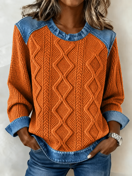 Casual Abstract Graphic Crew Neck Long Sleeve Sweatshirt